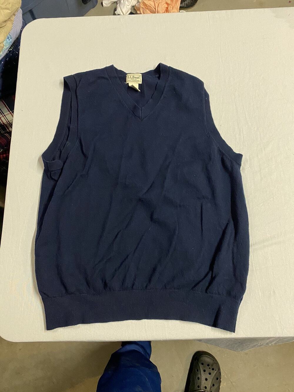 ll bean vest men Size Large Cotton And Cashmere V Neck
